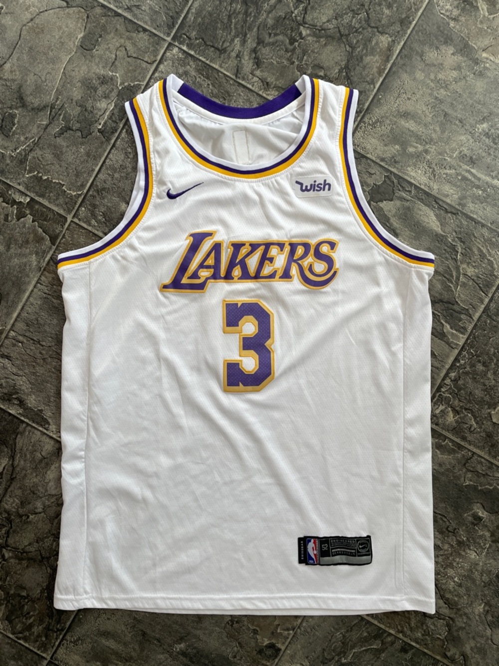 NIKE NBA Los Angeles Lakers #3 Davis Jersey |Sports Fan Team Player Collectible